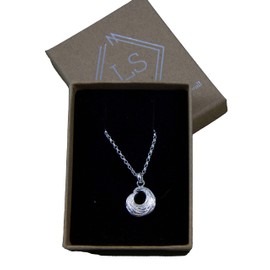 Medium Wave Pendant, Sterling Silver, handmade in Cornwall