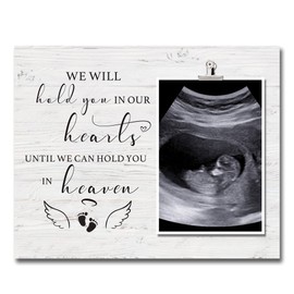 ZENNLAB Miscarriage Picture Frames for Pregnancy Loss, Baby Loss Remembrance Keepsake-We Will Hold You In Our Heart, Miscarriage Gift for Mother, Parents, Infant Loss Gifts
