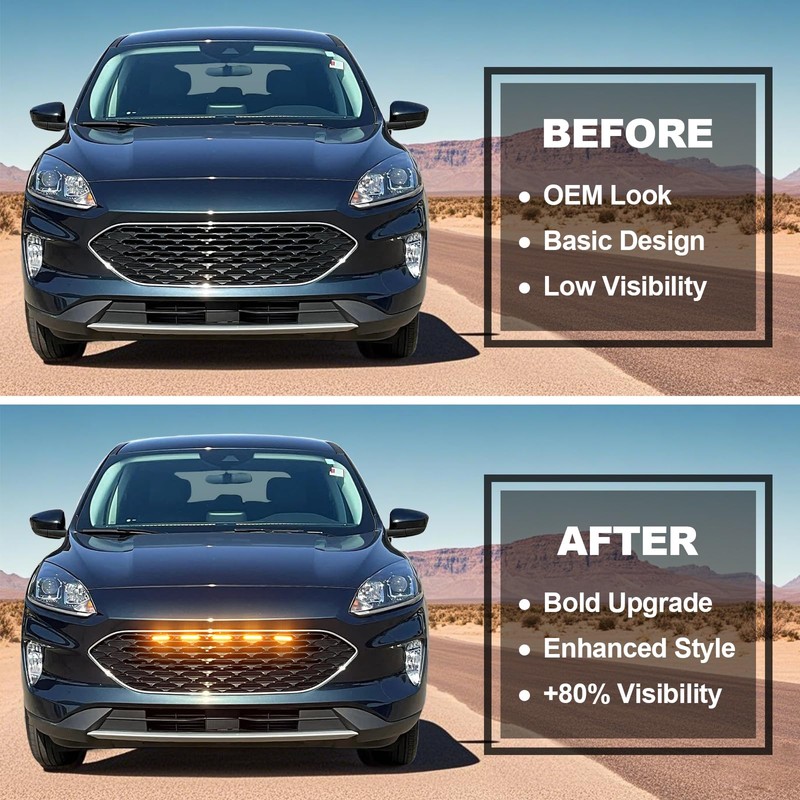 LED Front Grill Lights for Ford Escape Accessories 2022 2021