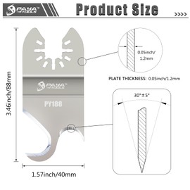 PAYA TOOLS Multitool Saw Blades, Oscillating Multi Tool Hook Knife Blade for Cutting Roofing Shingles, PVC Carpet,Cardboard and Other Soft Materials (3-Pack)