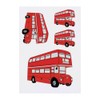 4 x 'Red Bus' Temporary Tattoos - Water Resistant, Skin-Safe,