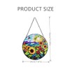 HOTIYOK Sunflower Garden Stained Glass Window Hanging, Round Flowers for