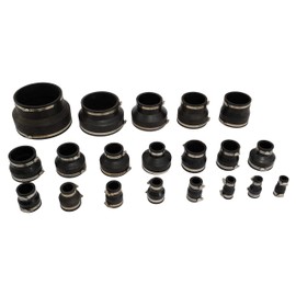 Air Aqua Flexible Rubber Reducer, Reducing Sleeve, Pipe Connector for PVC Pipe, Flexible Sleeve, Rubber Sleeve, Reducer, Cuff, Pool Connection, Reducer (135 x 88 mm)