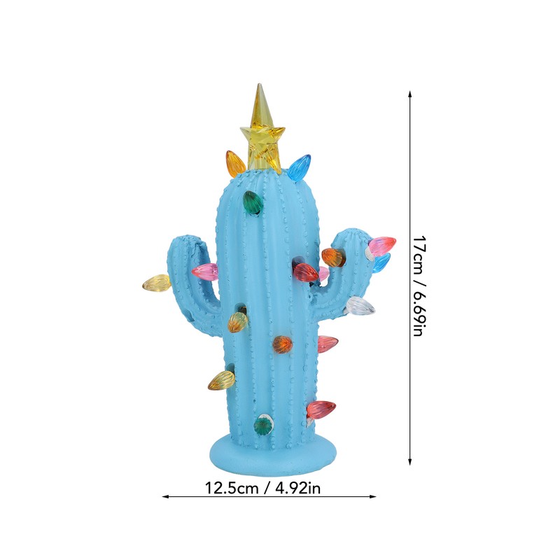 Cactus Figurine Resin Home Decor Plant Cactus Christmas Tree with