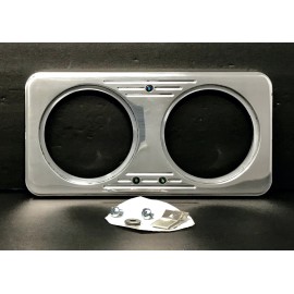 Dolphin Gauges 1946 WILLYS 2 HOLE 3 3/8 DASH INSERT BILLET ALUMINUM POLISHED