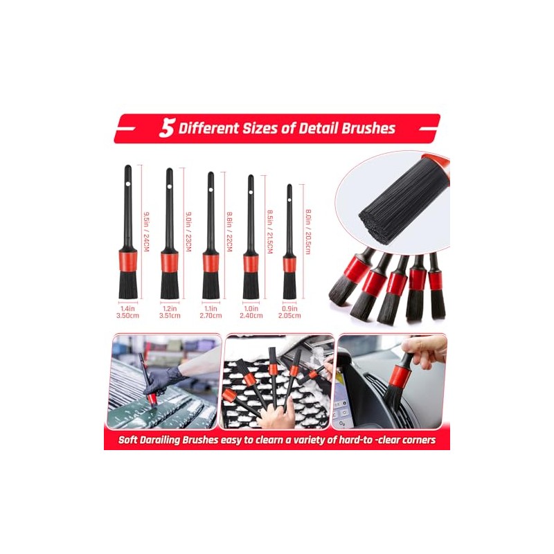 55PCS Car Detailing Kit Interior Cleaner with High Power Handheld