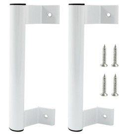 Bonsicoky 2 Pack Sliding Door Handle - 8 Inch Aluminum Alloy Sliding Glass Door Handles Pull Fits 6-5/8 in Mounting Holes for Patio Glass Door Barn Door - White
