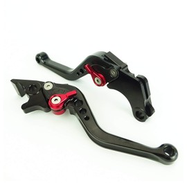 H211 Black (Red) Honda Brake Clutch Levers with 6 Adjustments Short Fit Monkey 125 GROM 400X CBR400R etc