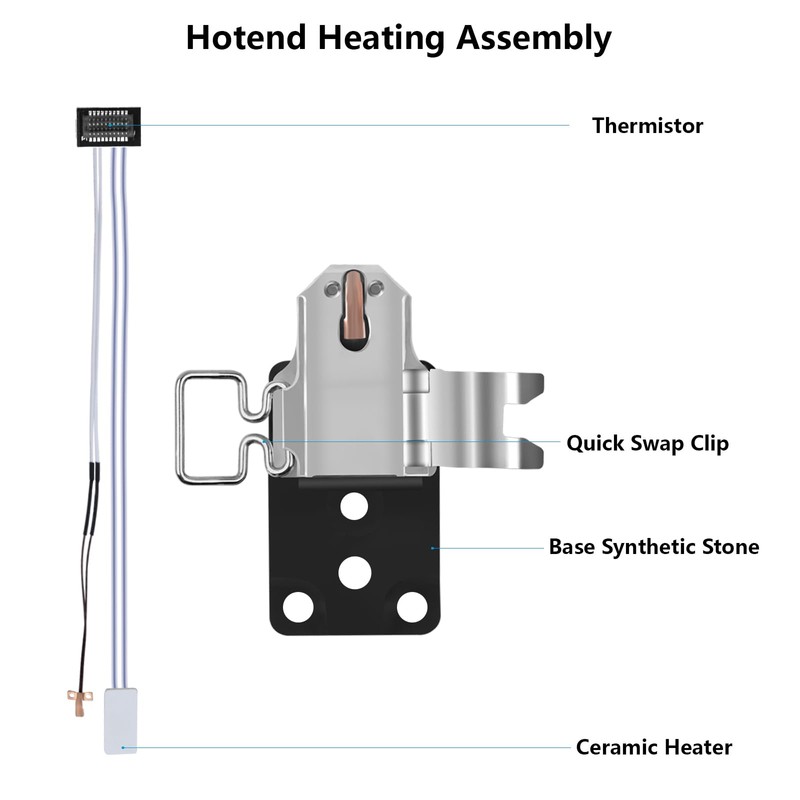 A1 Series Hotend Heating Assembly, 3D Printer Print Head Heater