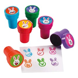 Funny Faces Plastic Egg Bundle - 15 Eggs with 6 Stamps and Bonus Stickers; Fillable Easter Party