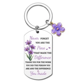 Coworker Christmas Gifts Retirement Gifts for Woman Thank You Keychain for Coworker Employee Appreciation Gift Cute White Elephant Christmas Gift Boss Present for Women Going Away Coworkers Keychain
