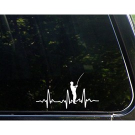 Sweet Tea Decals Fisherman - 6 1/2" x 3 3/4" - Vinyl Die Cut Decal/Bumper Sticker for Windows, Trucks, Cars, Laptops, Macbooks, Etc.