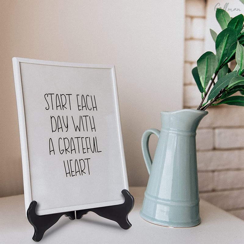 Guffman 12 Inch Wooden Display Stand - Black Wood Plate