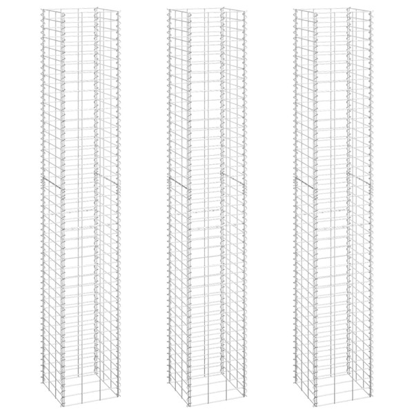 vidaXL Gabion Raised Beds Set of 3, Weatherproof and Rustproof