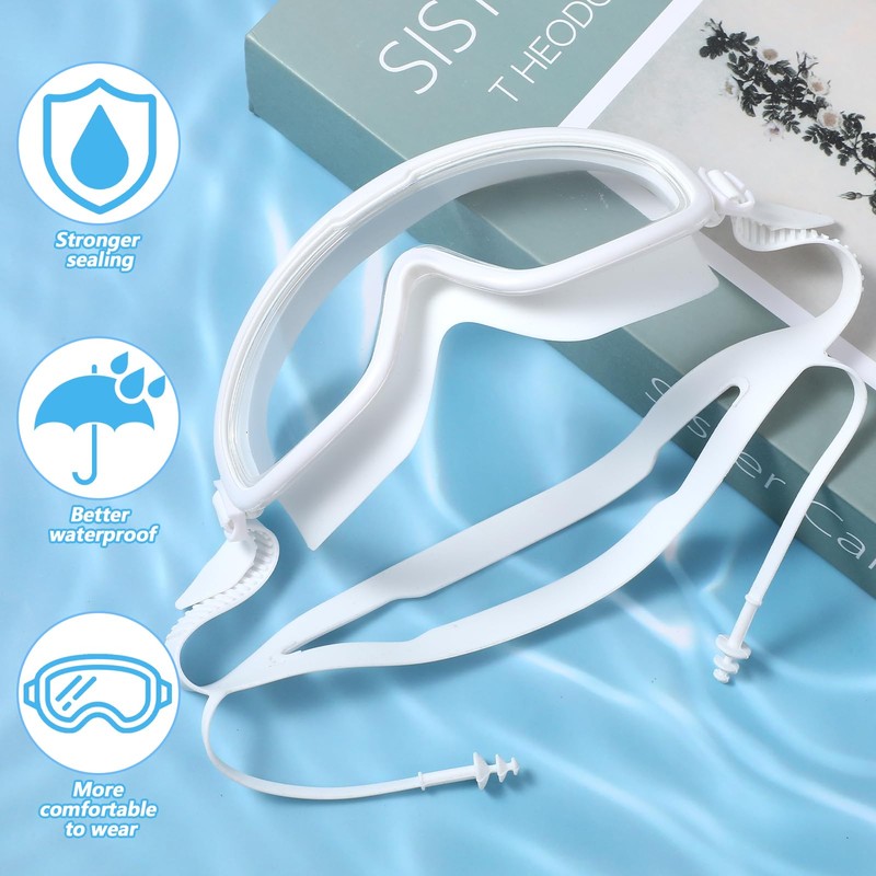 ElevateTech Adjustable Eyelash and Eyebrow Protector Shower Goggles Shield, 2