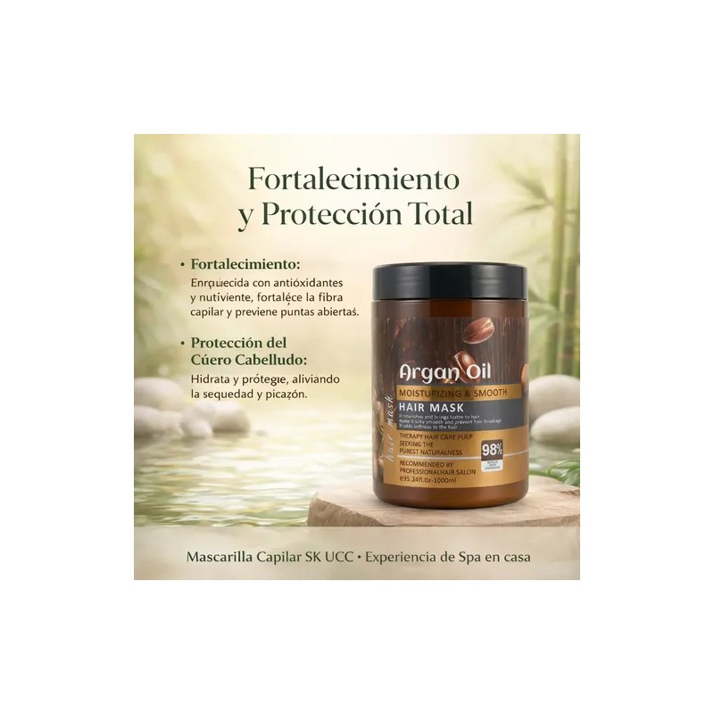 Mascarilla Capilar Reparadora Hidratante De Argán 1000 Ml