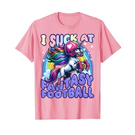 I Suck at Fantasy Football Unicorn Rainbow Loser Men T-Shirt