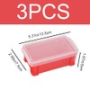 Dtlecyj Small Plastic Storage Box with Lid 3 Pcs Clear