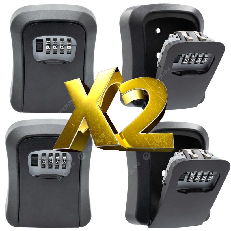 Boxilock Pack of 2 Key Safe Wall Mounted Weatherproof Key