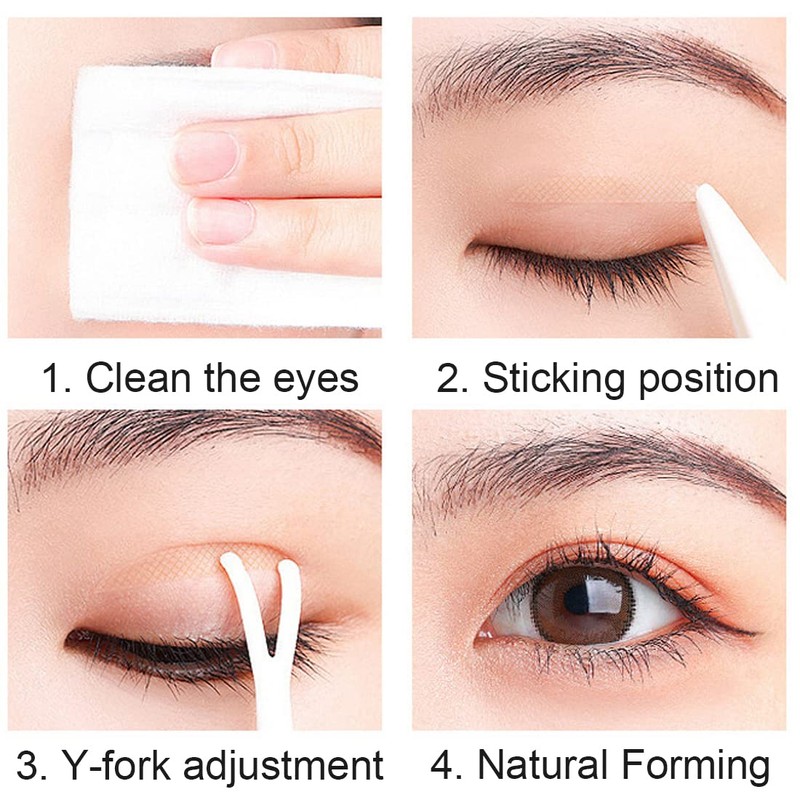 XPEX Pack of 480 Slip-On Lids Stripes, Double-Sided Eyelid Tapes,