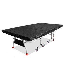 Parthan 110x59' PingPong Table Cover, Waterproof Outdoor Indoor Table Tennis Protective Cover, Breathable Polyester (Black)