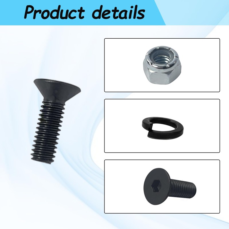 4-GUO054 Wood Chipper Blades 12-710-1054 Screws Compatible with Greatcircleusa, C30
