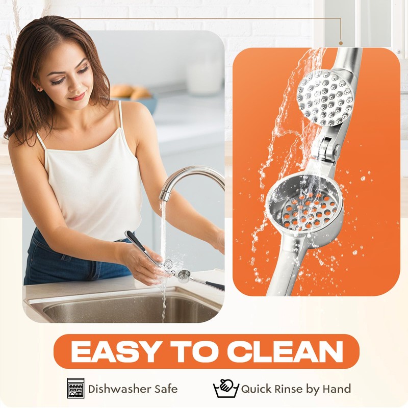 Kitchen Garlic Press Stainless Steel High Quality Rustproof and Dishwasher