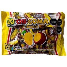 Picao Chi-Goma Mango - Gomita sabor mango cubierta con dulce sabor tamarindo - 20 piezas - 440 g