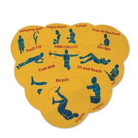 S&S Worldwide Teach 'n Train Fitness Spots (Set of 10)