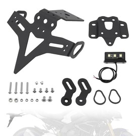 Motorcycle License Plate Holder for Yamaha MT-07 2018-2023/MT-07 2014-on/FZ-07 2018-2023/FZ-07 2014-on Motorcycle License Plate Holder with Rear Light Modification Accessories Motorcycles