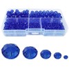 Chengmu Sapphire Blue Rondelle Glass Beads for Jewelry Making, Faceted