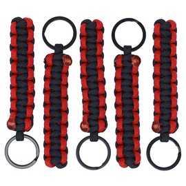 BubbasGarageTv - Paracord Key Chains - 5 Pack (Red)