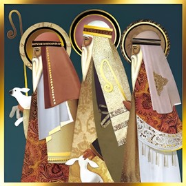 GBCC Christmas Cards Pack of 16 - Christmas Cards 2024 with Three Kings and Jerusalem Designs - Eco-Friendly Xmas Cards Multipack with Envelopes