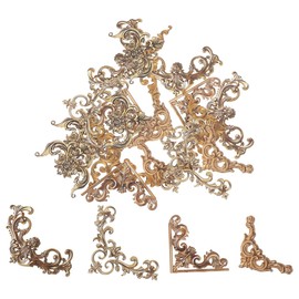 GALPADA Vintage Corner Stickers Baroque Photo Frame Stickers for Scrapbooking Journals and Photo Corners Peel and Stick Decorative Vintage Stickers for Crafts 1.57In