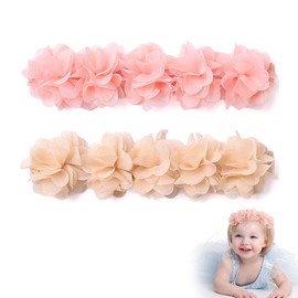 LAKJUOZ Pack of 2 Hair Bands Baby Girls Children's Headband Flower Headbands Hair Band Hair Bands Princess Headflowers Hair Accessories Floral Newborn