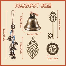 Joycabin Witch Bells Garden Wind Chime, Metal Wind Chime for Indoor and Outdoor Use, Handmade Blessing Bell, Hanging Ornaments for Porch, Garden, Window Decoration
