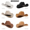 BESOOGII Western Cowboy Hat for Women and Men, Unisex Big