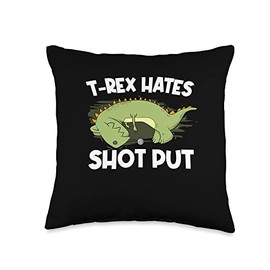 Shot Putter Track And Field Throwing Dinosaur Throw Shot Put Throw Pillow