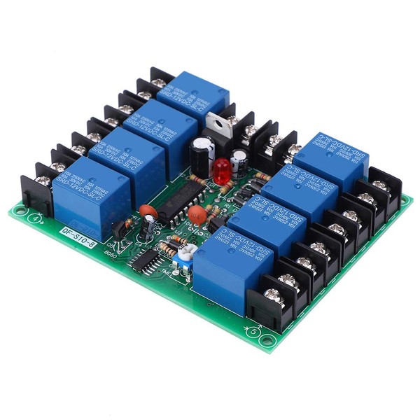 Multifunction Relay, 8 Channels Power Time Sequence Board 12V DC/AC