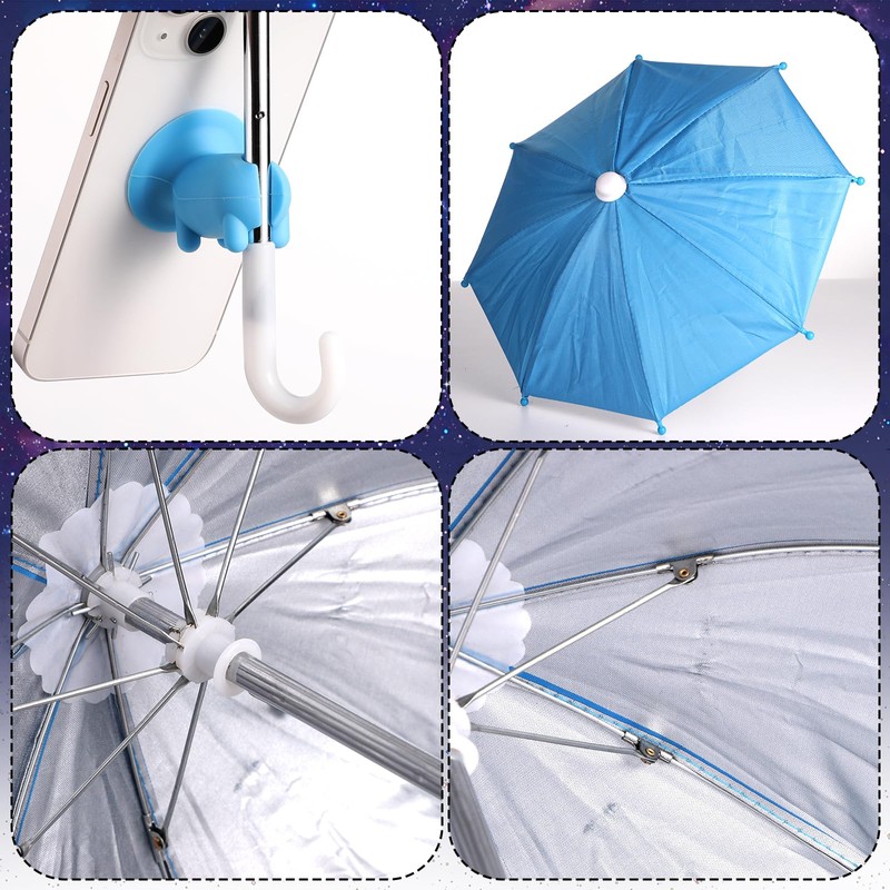TOYMIS 2pcs Cell Phone Umbrella, Multifunctional Adjustable Cute Phone Shade
