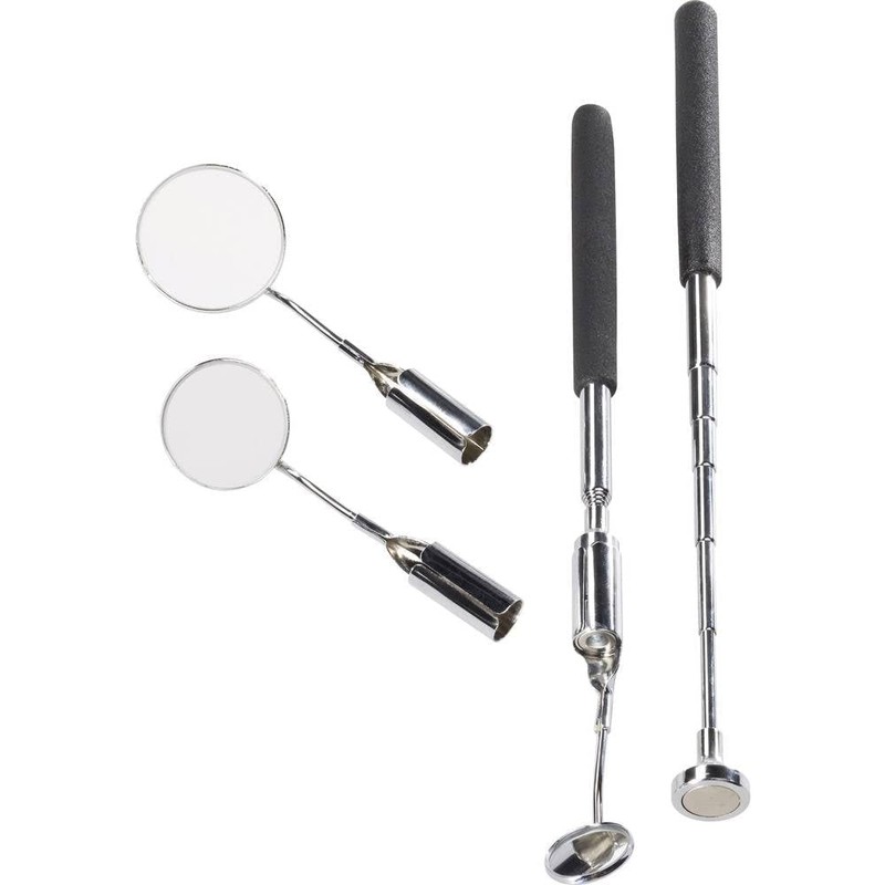 TOOLCRAFT 5TLG. KONTROLLSPIEGEL MIT BELEUCHTUNG