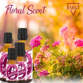 Bargz Satisfied Fragrance Oil for Women - Premium Grade Perfume Oil, Sweet Floral Scent Essential Oils in Glass Amber Bottle