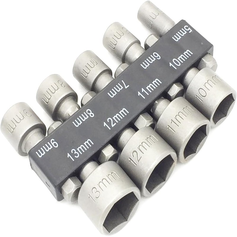 Zohino 9 Pcs 1/4 Inch Hex Power Nuts Driver Drill