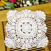 7-11 Inch Square HANDMADE Crochet Lace Placemats Coasters Pack Set