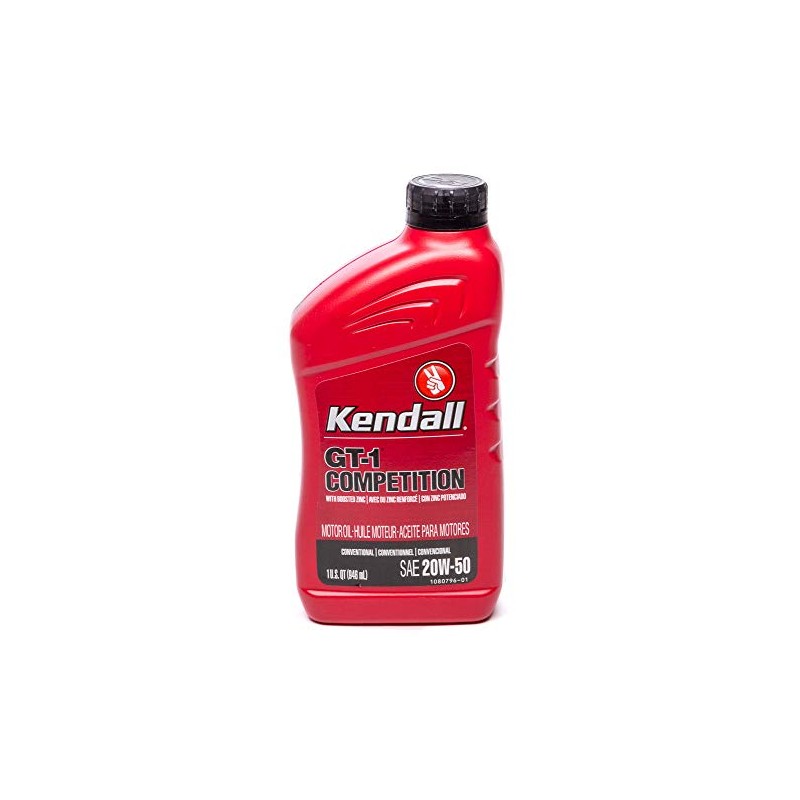 KENDALL OIL Kendall Motor Oil, GT-1 High Performance, 20W50, Conventional,