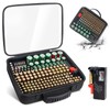 Battery Organizer Storage Case with Tester, Hardshell Portable Checker Carrying