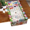 Happy Easter Table Runner Bunny Rabbit Easter Egg Tablecloth Table