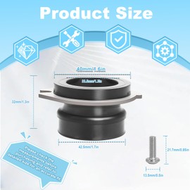 75499 Flex Coupler Garbage Disposal Replacement Parts Compatible with Insink-erator, Flexible Discharge Anti-Vibration Tailpipe Mount Coupling Replaces Part Number 74085