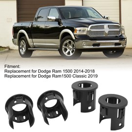 4Pcs Parking Assist Sensor Bezels,KIMISS ABS Front Rear Parking Aid Assist Sensor Housing for Dodge 1500(Black)