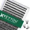 KEYYOU Lash Clusters 300pcs Individual Lashes 40D 0.07D Curl 9-18MIX